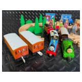 Wooden Train Set with Tracks, Bridges & Figures - Complete Kids Toy Lot