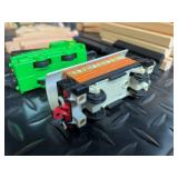 Wooden Train Set with Tracks, Bridges & Figures - Complete Kids Toy Lot