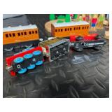Wooden Train Set with Tracks, Bridges & Figures - Complete Kids Toy Lot