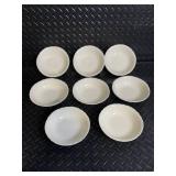 Celadon Ceramics & Glass Lot - Jug w/ Spigot, 3 Bud Vases, White Bowls