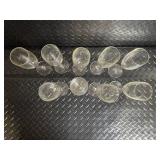 Tortoiseshell Glass Goblets & Clear Champagne Flutes - Mixed Glassware Set for Entertaining