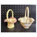 Jenton Hand Painted Flower Baskets - Lot of 2