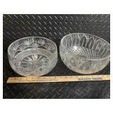 Crystal Glassware Set - 2 Compote Bowls, Centerpiece Pedestal, 2 Glass Fish Figurines