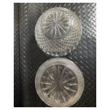Crystal Glassware Set - 2 Compote Bowls, Centerpiece Pedestal, 2 Glass Fish Figurines