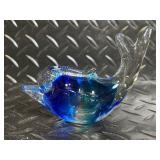 Crystal Glassware Set - 2 Compote Bowls, Centerpiece Pedestal, 2 Glass Fish Figurines