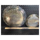 Godinger Silver Plate Tea Set with Ornate Tray - Teapot, Sugar Pot, Creamer, Tongs & Knife