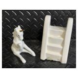 Fitz & Floyd Animal Farm 1994 Vintage Ceramic Figurine Lot Unicorn Pig Lenox Dish