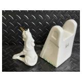 Fitz & Floyd Animal Farm 1994 Vintage Ceramic Figurine Lot Unicorn Pig Lenox Dish