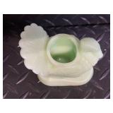 Napco Ware White Bird Candle Holder & Holiday Decor Lot with Basket