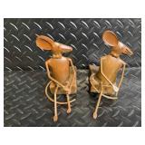 Napco Ware White Bird Candle Holder & Holiday Decor Lot with Basket