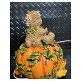 Napco Ware White Bird Candle Holder & Holiday Decor Lot with Basket