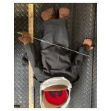 Vintage Ventriloquist Puppets - Monk Figure & Curly-Haired Black Girl Doll