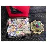 Dominoes - Double Twelve Professional Set of 91 with Mexican Train Center
