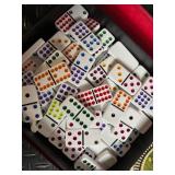 Dominoes - Double Twelve Professional Set of 91 with Mexican Train Center