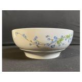 Blue Floral Porcelain Tea Set with Lidded Sugar Bowl & Creamer