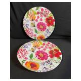 Fruit-Theme Ceramic Dinnerware Set: Watermelon Plates, Floral & Pineapple Accents