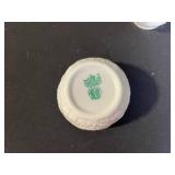 Frosted Glass Pumpkin Ornaments & White Ceramic Vase Set with Amber Bowl