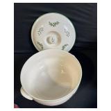 Spode Christmas Tree Round Covered Casserole XT0740-X - Nikko Bowls & Green Dish Lot