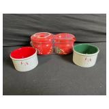 Spode Christmas Tree Round Covered Casserole XT0740-X - Nikko Bowls & Green Dish Lot