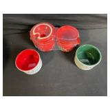 Spode Christmas Tree Round Covered Casserole XT0740-X - Nikko Bowls & Green Dish Lot