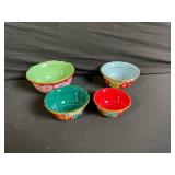 Spode Christmas Tree Round Covered Casserole XT0740-X - Nikko Bowls & Green Dish Lot