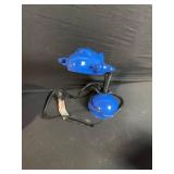 Hello Kitty Jar with Lid - Glass Star-Shaped Plate - Moon & Sun Ornaments - Blue Desk Lamp