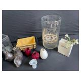 Assorted Glassware & Decorative Vases Lot - Vintage Home Decor