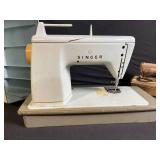 Vintage Singer Sewing Machines Lot - Sewhandy Electric Portable + Central Machine + Orange Case