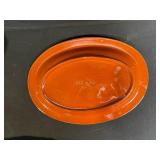 Vintage Serving Dishes Lot: Red Wing USA, Grapevine-Embossed Silver Platter & Ceramic Trays