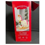 Wondershop Lit Tinsel Unicorn - 29in Tall, 50 Lights, White Wire, Indoor/Outdoor
