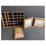 Keepsake Hutch Box HO-150 + Wooden Display Shelf & 2 Framed Prints