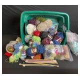 Assorted Yarn & Knitting Supplies Bundle with Needles, Bags & Accessories