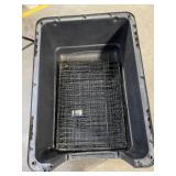 Plastic Storage Tote Bin with Metal Wire Rack Insert - Large Capacity