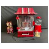 Kit-Cat Clock Cat Figure - Vintage Red Lantern Display, Electric Collectible Lot