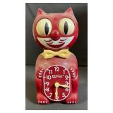 Kit-Cat Clock Cat Figure - Vintage Red Lantern Display, Electric Collectible Lot