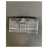 Monogram Wallet & Brown Suede Bucket Bag Set - Crossbody