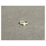 Opal Ring - Oval Cabochon, Gold-Tone Band