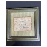 Wooden Cross & Framed Quote Plaque - Rustic Home Decor