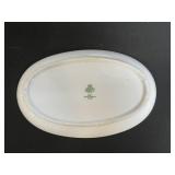 East German Porcelain Oval Plates - Blue Floral Vine Pattern - 9 in - Assorted Set