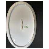 East German Porcelain Oval Plates - Blue Floral Vine Pattern - 9 in - Assorted Set