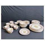 Johnson Bros Old Granite Fruit Sampler Teacups & Plates - Staffordshire, England