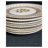 Johnson Bros Old Granite Fruit Sampler Teacups & Plates - Staffordshire, England