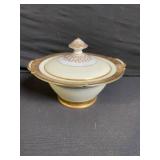 Franciscan Fremont China - Vintage White & Gold Rim Dinnerware Set with Lidded Tureen