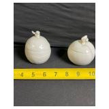Porcelain Pumpkin Trinket Boxes - Italy - Set of 6 with Lids