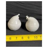 Porcelain Pumpkin Trinket Boxes - Italy - Set of 6 with Lids