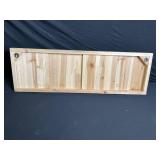 Vintage Wooden Coat Rack with 3 Iron Hooks - Includes Picnic Case & Wine Accessories