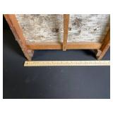 Vintage Wooden Coat Rack with 3 Iron Hooks - Includes Picnic Case & Wine Accessories