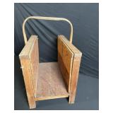 Vintage Wooden Coat Rack with 3 Iron Hooks - Includes Picnic Case & Wine Accessories