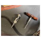 Vintage Wooden Coat Rack with 3 Iron Hooks - Includes Picnic Case & Wine Accessories