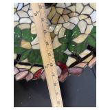 Vintage Tiffany-Style Mosaic Glass Pendant Lamp Shade with Chain